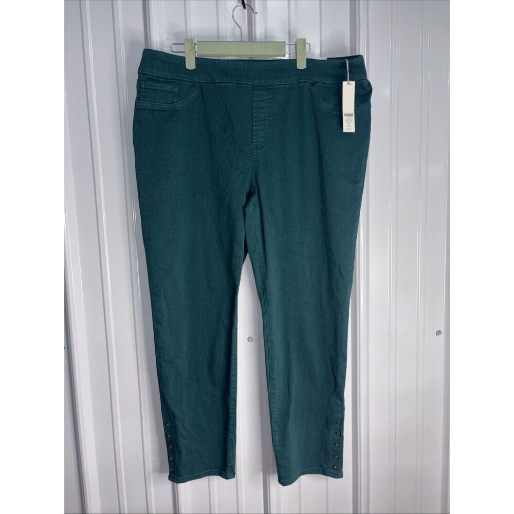 Chicos Jegging Ankle Jeans Peacock Teal Size 16 NWT